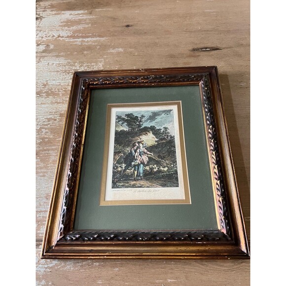 Jean Jacques François Le Barbier French Le Declin Du Jour Engraving Framed Print - Picture 3 of 8